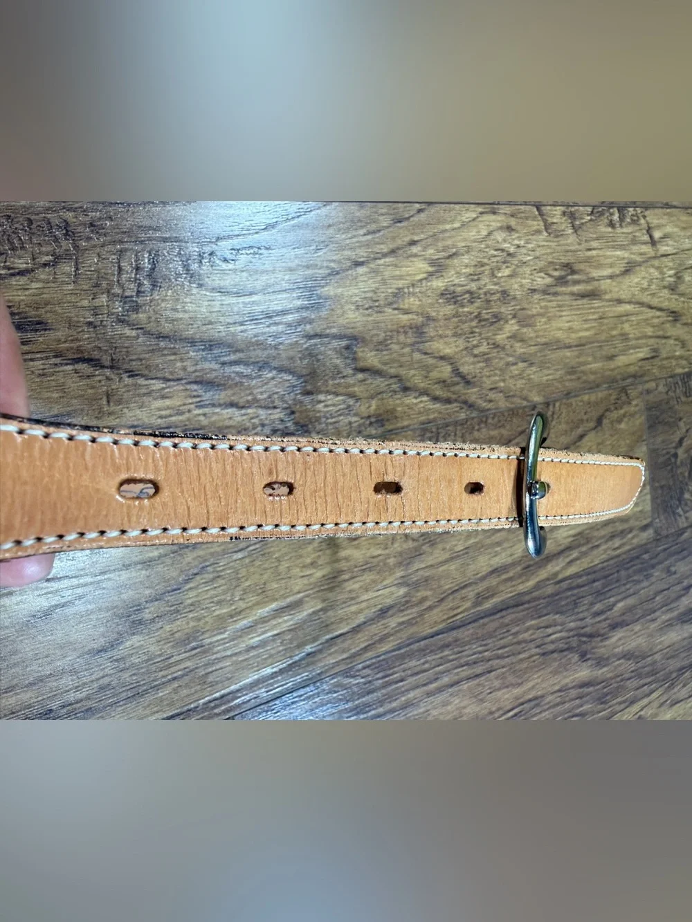 Circle Y Handmade Leather Belt Size 30 Black Suede Western Cowboy Belt